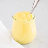 lemon curd in jar