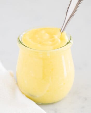 lemon curd in jar