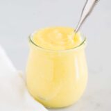 lemon curd in jar