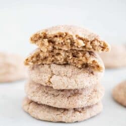 snickerdoodle cake mix cookies stacked