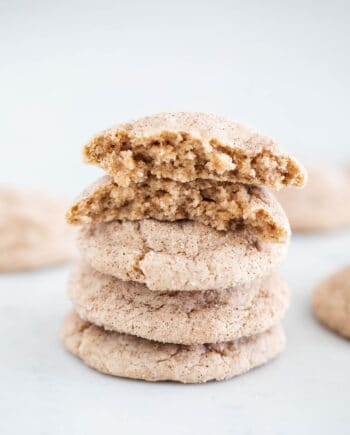 snickerdoodle cake mix cookies stacked