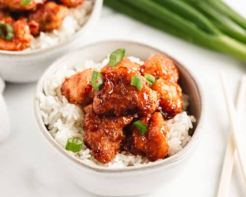 sweet and sour chicken and rice