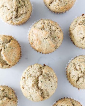 zucchini muffins on table