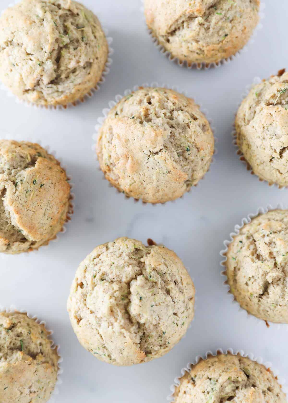 Zucchini Muffins on Table