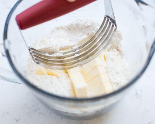 pastry cutter mixing butter