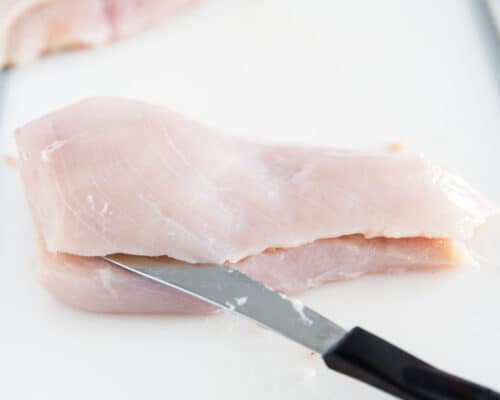 chicken on cutting board