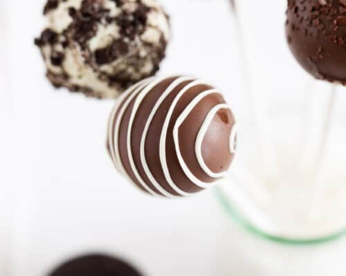 oreo cake pops in jar