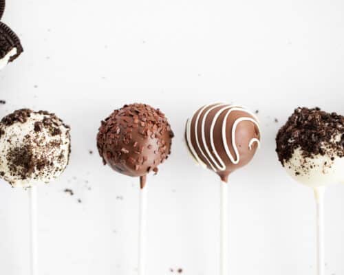oreo cake pops on table