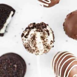 oreo cake pops on table