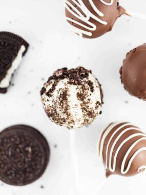 oreo cake pops on table