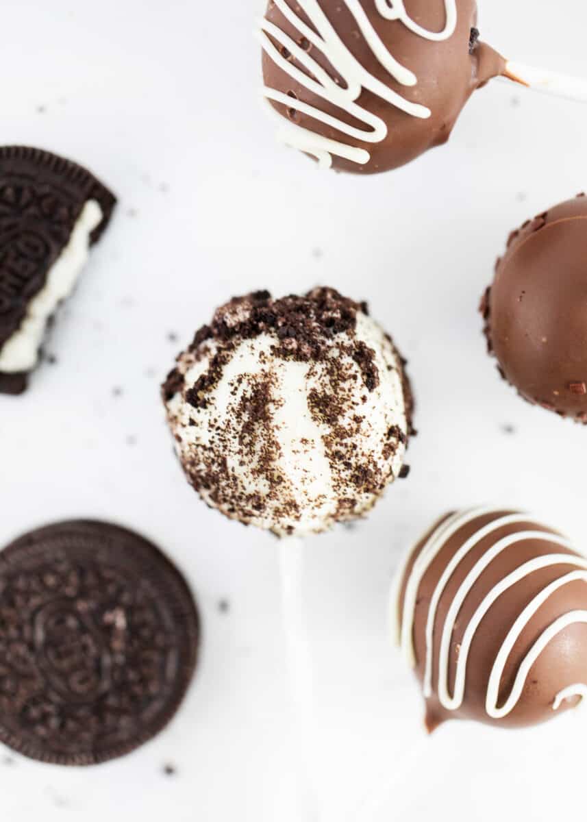 oreo cake pops on table