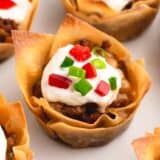 taco cups on white plate