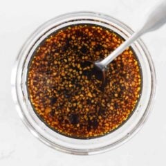 teriyaki steak marinade in clear bowl