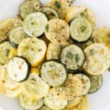 roasted zucchini and squash on plate