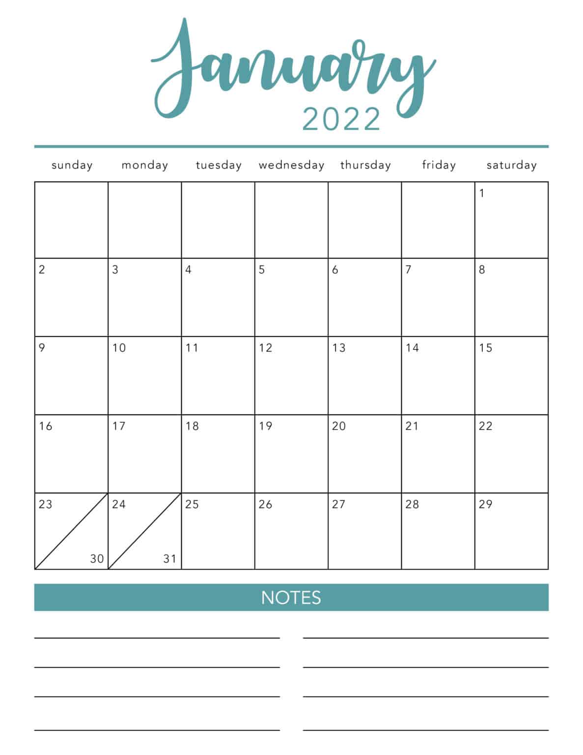 Free Printable 2022 Calendar Printable Monday Start