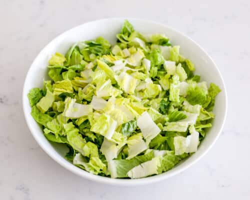 lettuce in white bowl