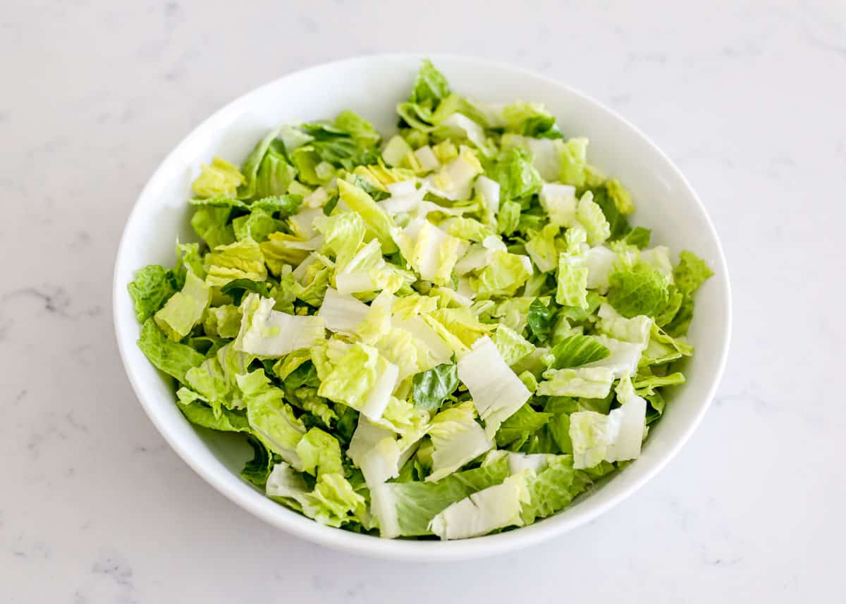 lettuce in white bowl