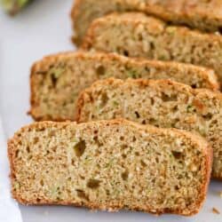 zucchini bread on counter