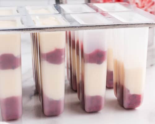 layering popsicles in mold
