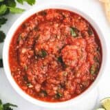 roasted salsa in a bowl