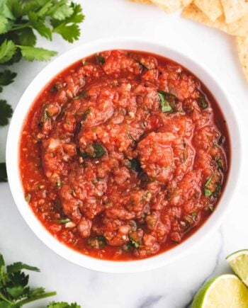 roasted salsa in a bowl
