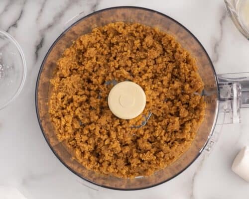 graham cracker mixture in food processor