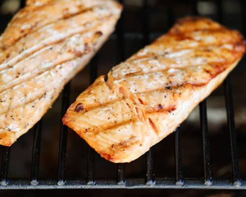 salmon on grill