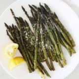 Grilled asparagus with parmesan and lemon.