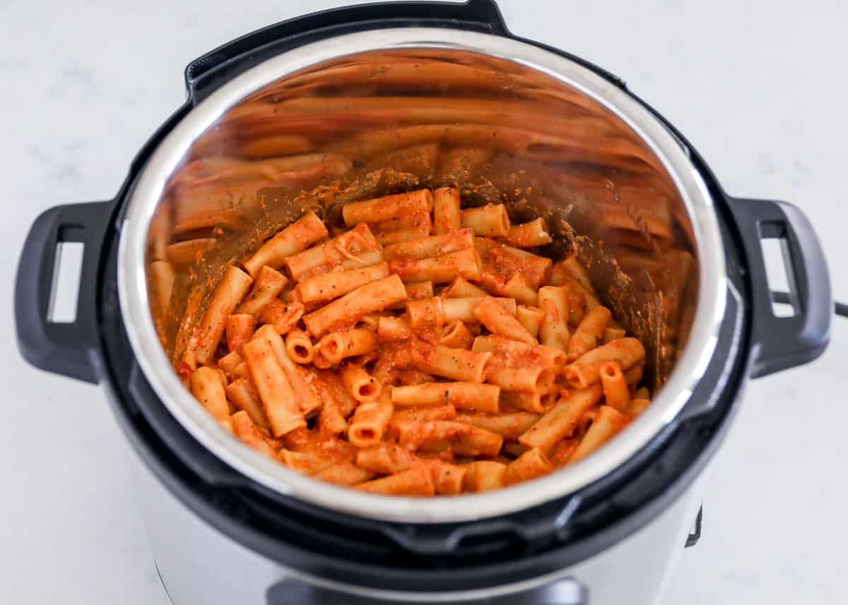 Ziti in instant pot.