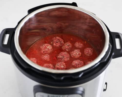 meatballs and sauce in instant pot