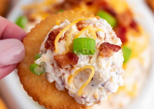 crack with bacon dip on top