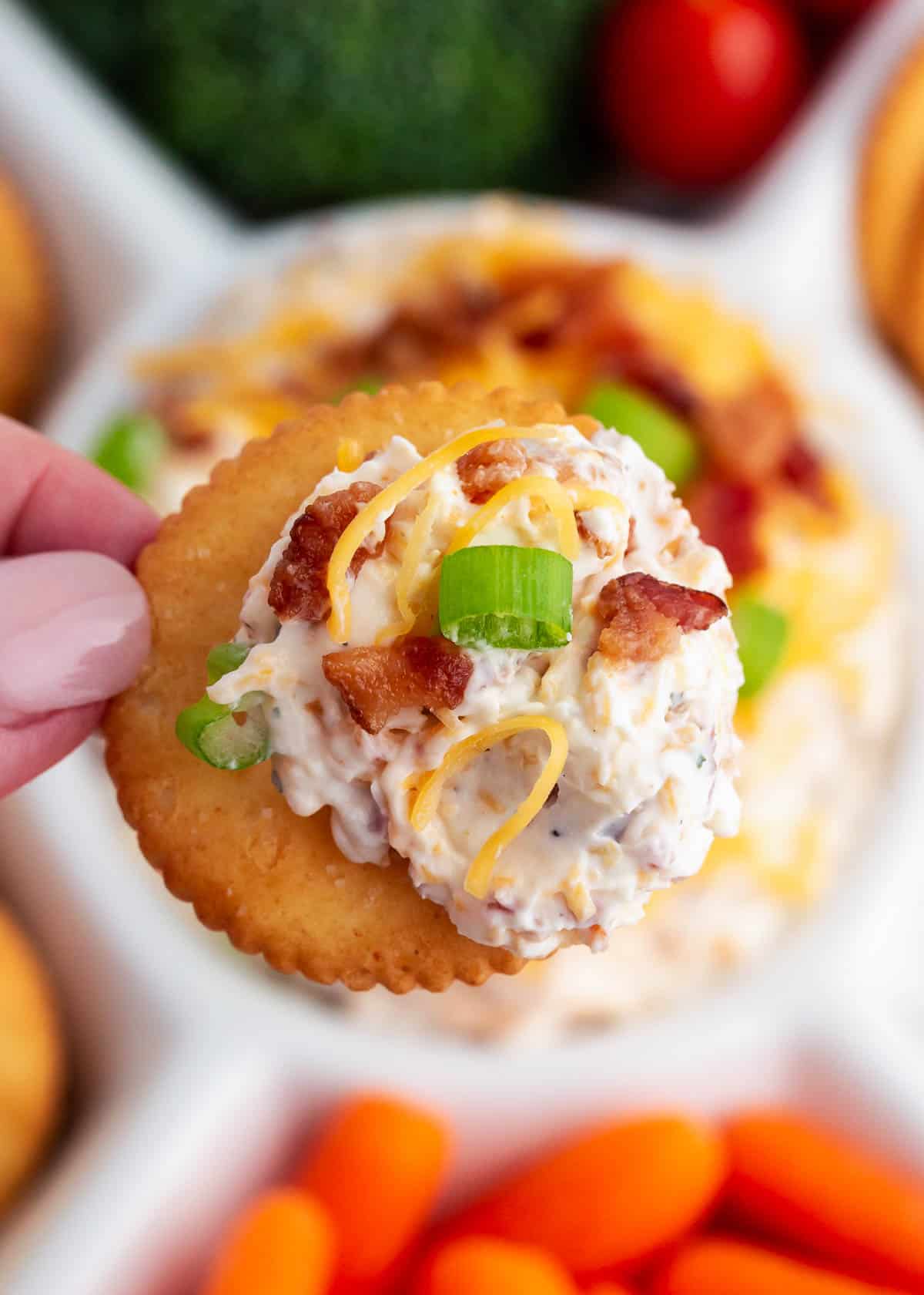 Crack with bacon dip on top.