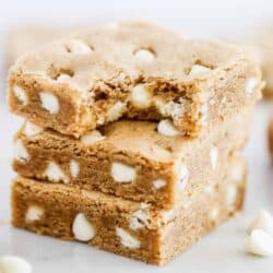 stack of brown butter blondies