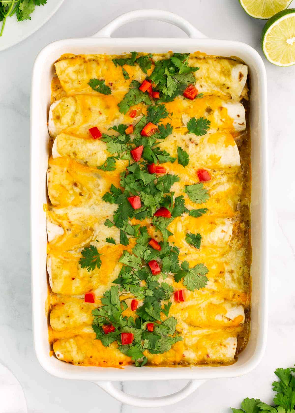 Green Chile Chicken Enchiladas