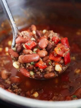 ladle of taco soup
