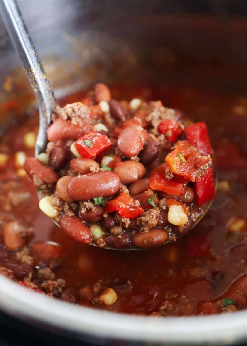 ladle of taco soup