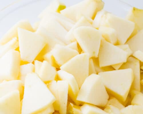 chopped apples