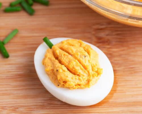 pumpkin deviled eggs