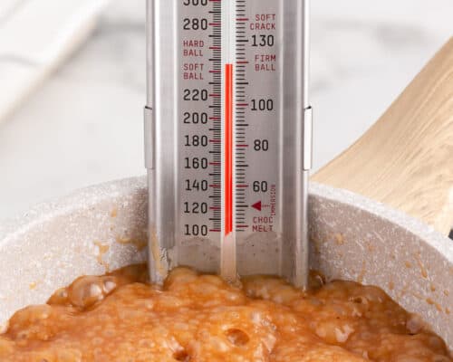 cooking caramel in pot