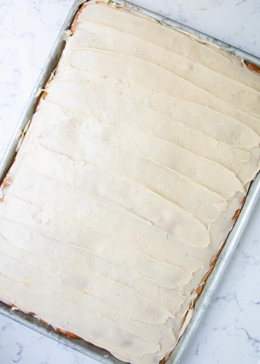 brown butter frosted cake
