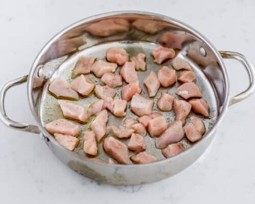 cooking chicken in skillet