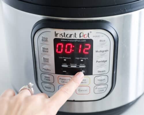 pressing 12 minutes on instant pot