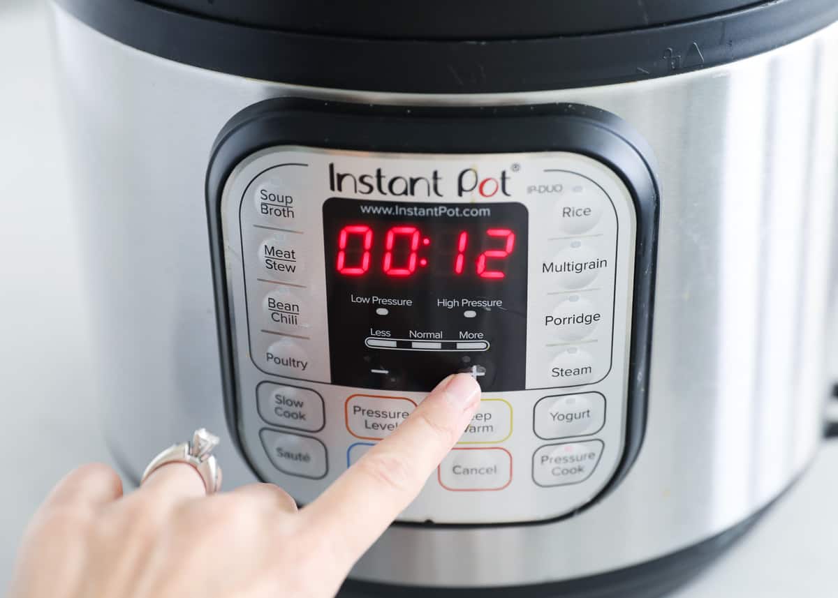 pressing 12 minutes on instant pot