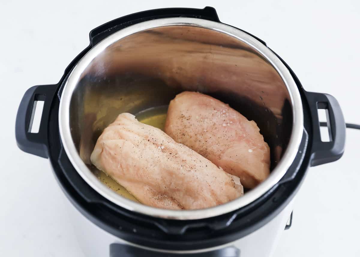 chicken inside of instant pot