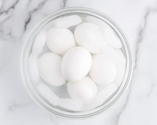 eggs in ice bowl