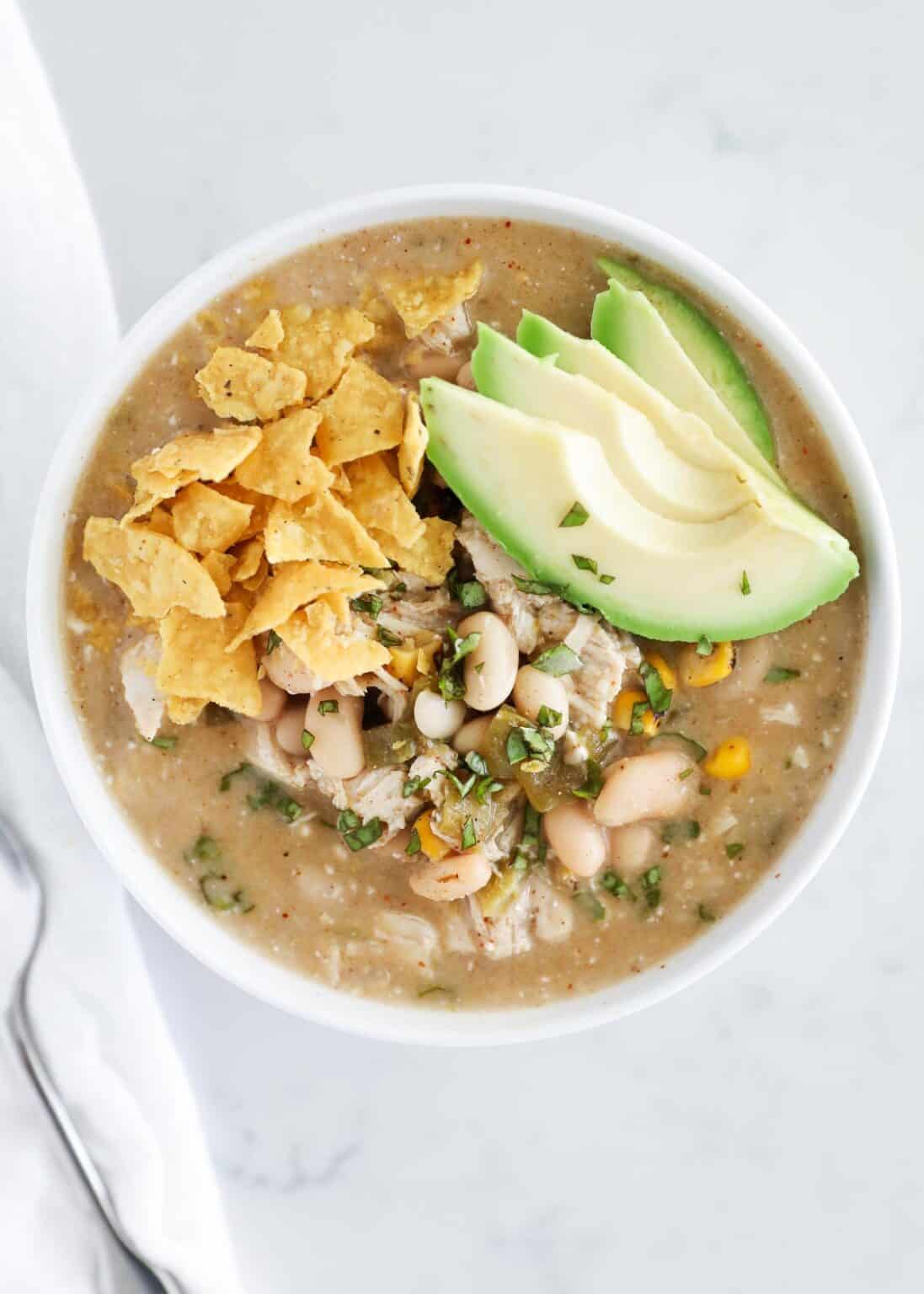 Slow Cooker Green Enchilada Chicken Soup I Heart Naptime