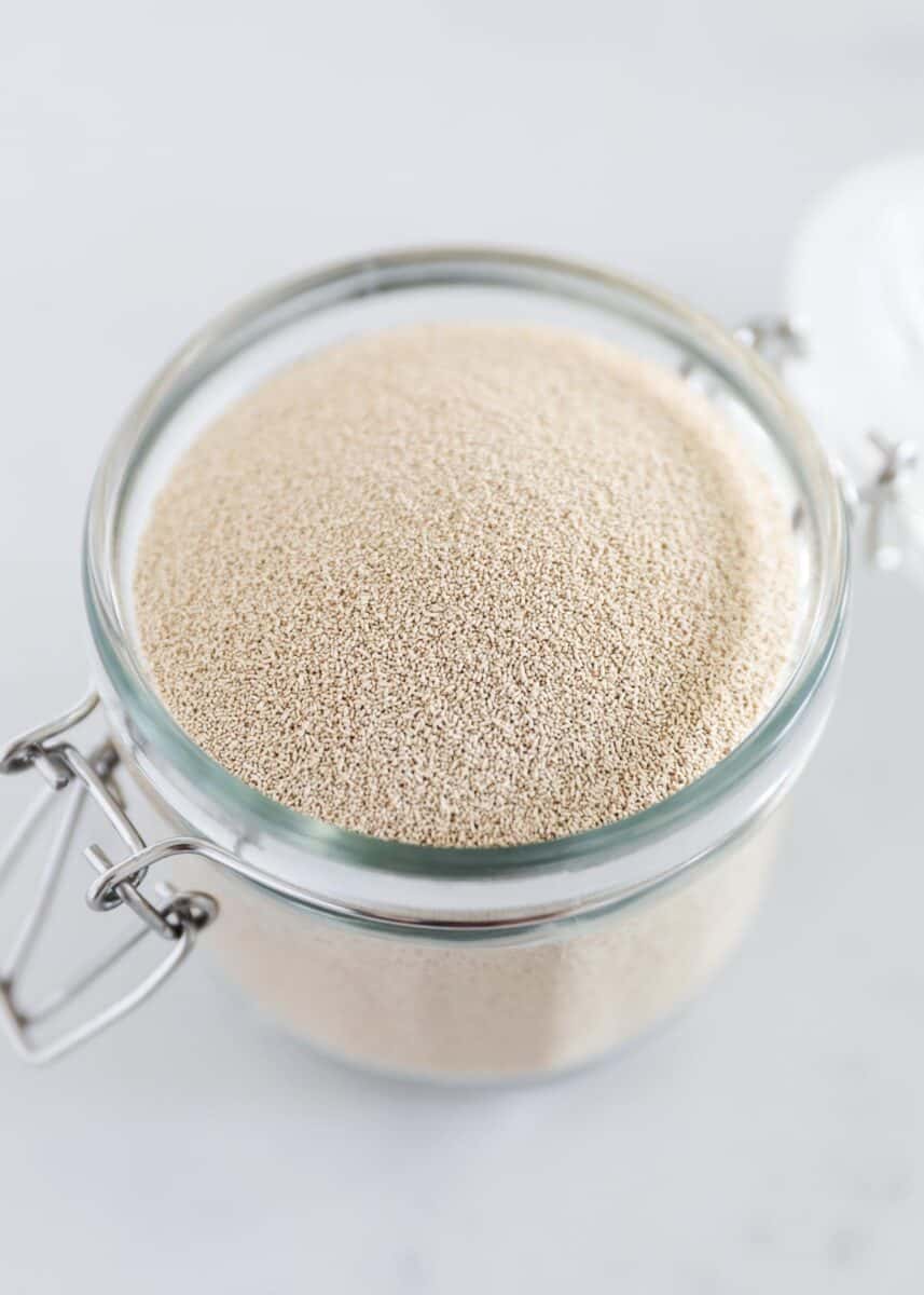 yeast in a glass jar