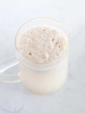 yeast proof in glass cup