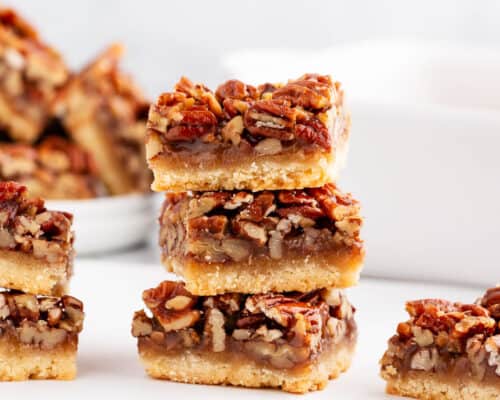 stacked pecan bars