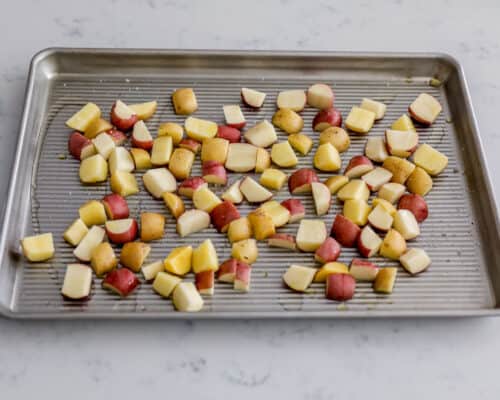potatoes on sheet pan